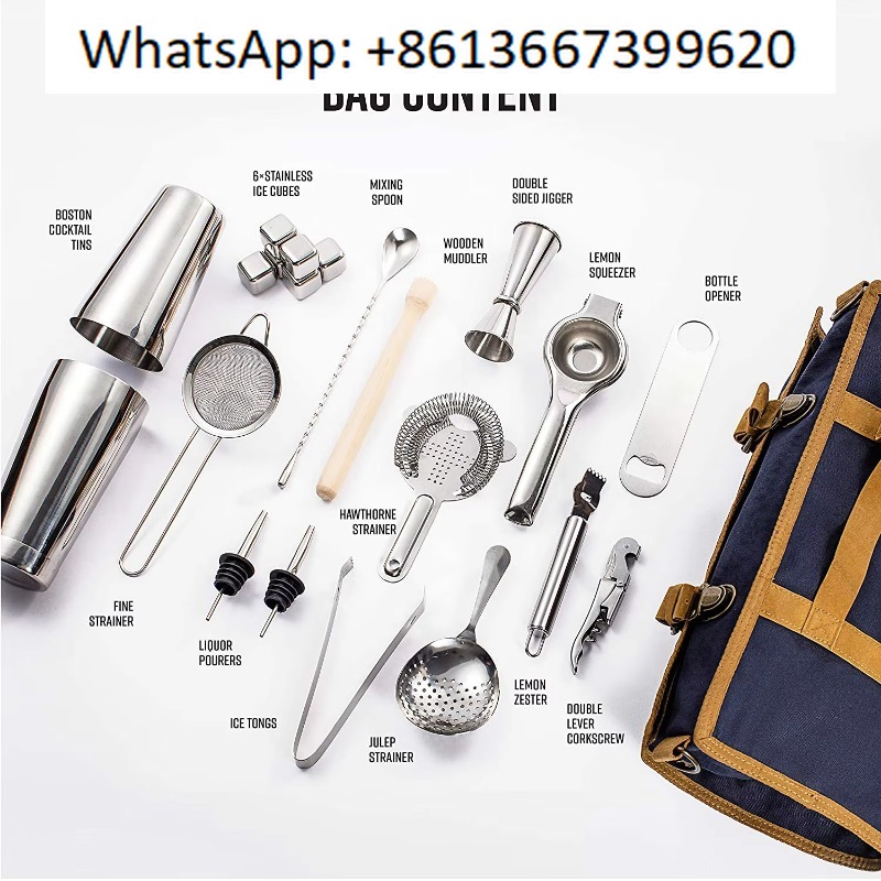 Boston Shaker Set - 22피스 바텐더 키트: 800ml + 550ml