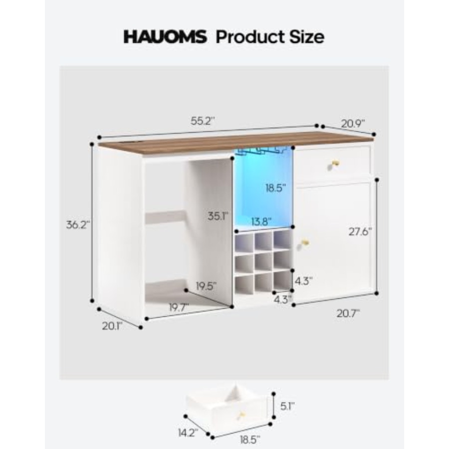 냉장고 공간이 있는 커피 바 캐비닛, 55.2인치 홈  - Home Bar And Fridge 리뷰 및 가격
