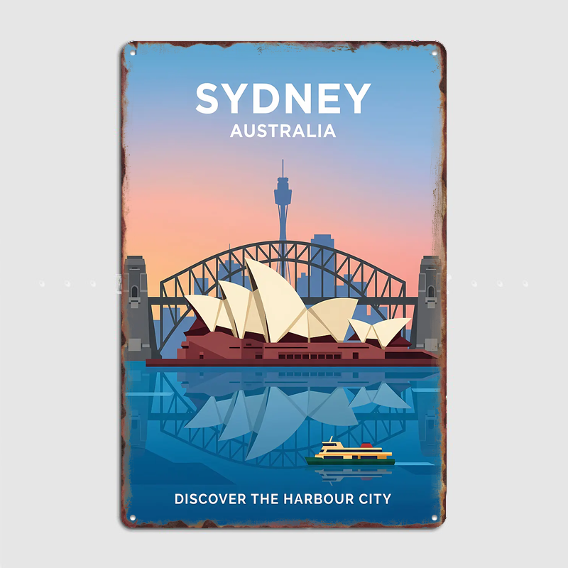 시드니 오페라 하우스와 하버 브리지 여행 풍경 포스터  - Home Bar Sydney 리뷰 및 가격