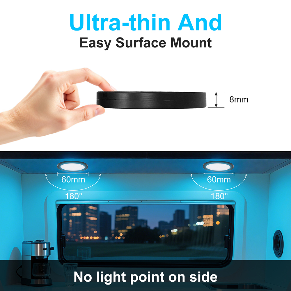 1/2/4/6 램프 RGB LED 언더 캐비닛 라이트  - Home Bar And Cabinet 리뷰 및 가격